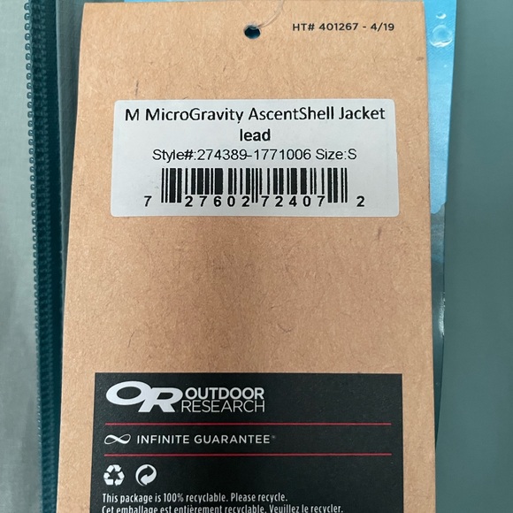 Outdoor Research Men’s Microgravity Ascentshell Size Small - Picture 6 of 6